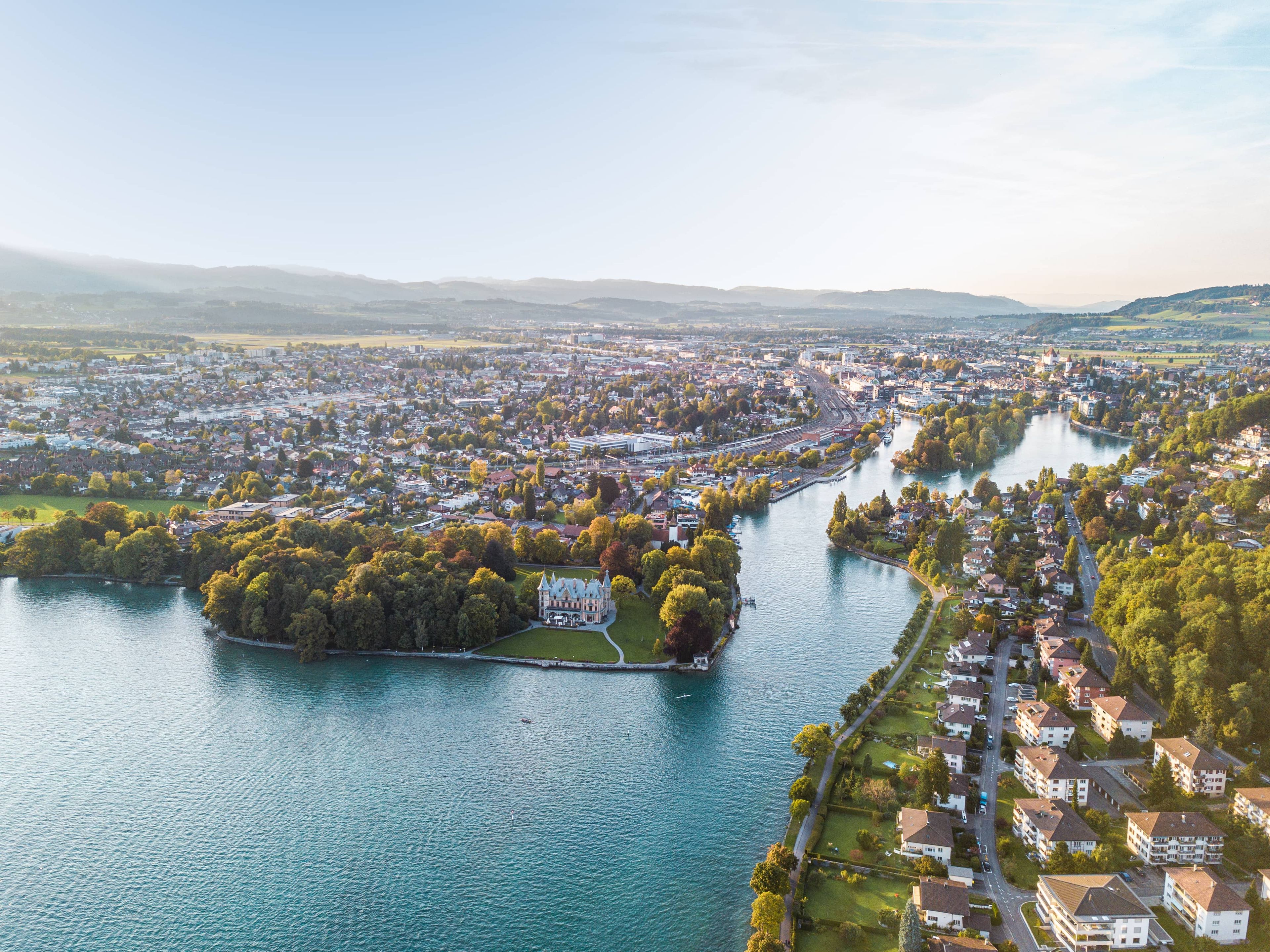 Drohnenbild Stadt Thun